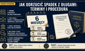 Jak odrzucić spadek z długami? 6 miesięcy na decyzję, opcje: wprost, z dobrodziejstwem inwentarza, odrzucenie. Sprawdź terminy i procedurę.