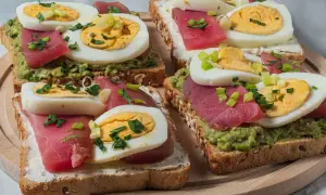 Pyszne tosty z awokado, tuńczykiem i jajkiem. Idealne na szybką kolację.