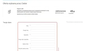 Formularz do wygenerowania raportu BIK. Sprawdź swoją historię kredytową i kondycję finansową. Raport BIK za darmo.