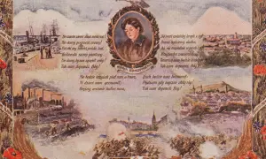 Nie będzie Niemiec pluł nam w twarz, ni dzieci nam germanit. Orężny wstanie hufiec nasz, bo duch będzie nam helmanit.