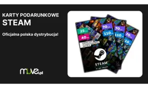 Karty podarunkowe Steam to świetny sposób na zakup gier. Na zdjęciu widać różne nominały kart, np. 70, 110, 25 i 40 PLN.