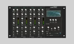 A free multiband compressor interface with four bands: Punchy, Warm, Forward, and Bright. Includes crossover and masterbus controls.