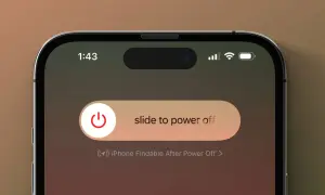 Ekran wyłączania iPhone'a. Przesuń, aby wyłączyć. Możliwość znalezienia iPhone'a po wyłączeniu.