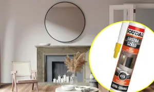 Mocny klej do luster Soudal 47A, idealny do montażu luster i ceramiki w łazience. Szybkoschnący i odporny na wilgoć.