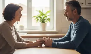 Para okazywać miłość, wystarczy spojrzeć na siebie z czułością i trzymać się za ręce przy kawie.