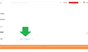 Panel "PHP Selector" pozwala sprawdzić i zmienić wersję PHP. Aktualnie wybrana to native (7.3).