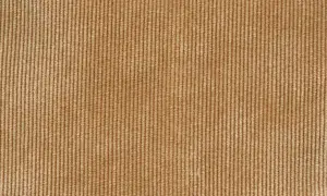 Brązowa tkanina w prążki, przypominająca sztruks, tworzy ciepłą, przytulną fakturę.