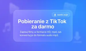 Pobieranie z TikTok za darmo. Zapisuj filmy w HD, mp4 lub konwertuj do mp3. Strona ssstik.io/pl.