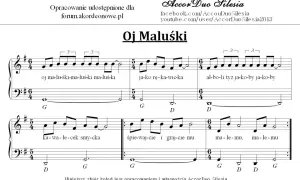 Nutacja kolędy "Oj Maluśki" z tekstem "oj maluśki, maluśki, maluśki". Golec uorkiestra oj, maluśki, maluśki tekst.