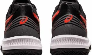 Scarpe da padel Asics Gel Padel Pro 5 nere con dettagli rossi. Perfette per dominare il campo.