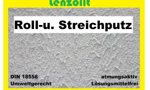 Streichputz innen von Lenzolit: atmungsaktiv, lösungsmittelfrei, umweltgerecht. Perfekt für Ihre Wände.