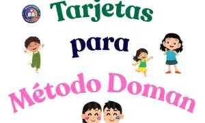 Tarjetas para Método Doman con niños alegres.
