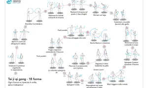 Tai ji qi gong - 18 formes : découvrez les 18 mouvements pour les bienfaits du qi gong, de l'arc-en-ciel à l'observation du ciel.
