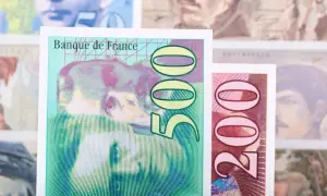 Francuskie banknoty 500 i 200 franków. Kiedyś najdroższa waluta w Europie, teraz tylko wspomnienie.