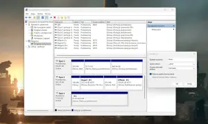 Zrzut ekranu z okna "Zarządzanie dyskami" w systemie Windows, pokazujący proces formatowania dysku G: na system plików exFAT.