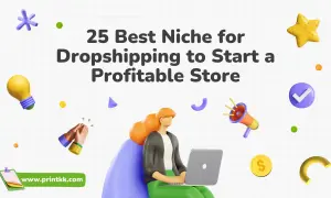 Ilustración sobre 25 nichos de dropshipping para crear tiendas online mas rentables.