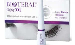 Serum Biotebal rzęsy XXL obiecuje dłuższe i gęstsze rzęsy w 3 tygodnie. Brak informacji o potencjalnych efektach ubocznych.