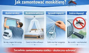 Jak zamontować moskitierę na rzep, magnes lub zaczepy. Montaż na okno, moskitiera sufitowa, napięcie siatki i dopasowanie bez szczelin.