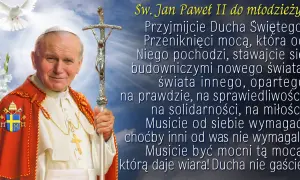 Św. Jan Paweł II zachęca młodzież do przyjęcia Ducha Świętego, by stać się budowniczymi nowego świata. Ta cudowna modlitwa która działa natychmiast, daje moc wiary.