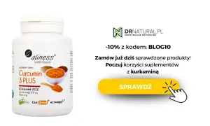 Suplement Aliness Curcumin 3 PLUS z kurkuminą. Odkryj, na co pomaga kurkuma i poczuj korzyści dla zdrowia. Zamów z rabatem!