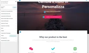 Personalizzazione di un sito web con WordPress. Modifica del titolo e delle sezioni per creare un sito accattivante.