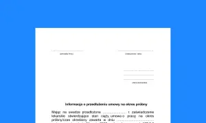Informacja o przedłużeniu umowy na okres próbny. Lekarskie zaświadczenie o ciąży może wpłynąć na umowę na czas określony.