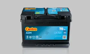 Akumulator Centra AGM 70Ah 760A, z technologią Absorbent Glass Mat, idealny do aut z systemem Start-Stop.
