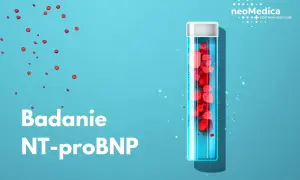 Badanie NT-proBNP w probówce z krwią. NeoMedica Centrum Medyczne.