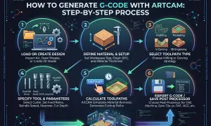 G-code gotowe projekty: od projektu po router CNC. Proces generowania kodu G w ArtCAM, krok po kroku.