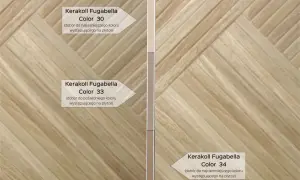 Jasne płytki z fugą Kerakoll Fugabella Color 30, 33 i 34. Idealna fuga do jasnych płytek, dopasowana do odcieni.