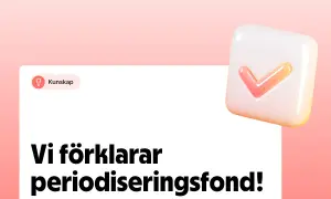 Kunskap om periodiseringsfond för enskild firma. En check-ikon symboliserar att vi förklarar detta.