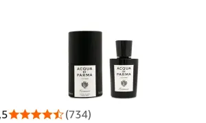 Elegancka czarna butelka i opakowanie Acqua di Parma Colonia Essenza.