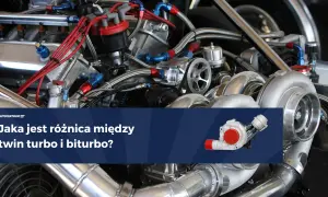Silnik z dwoma turbosprężarkami, gdzie jedna z nich to biturbo.