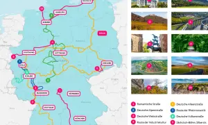 Entdecke die schönsten Orte Deutschlands: von Schlössern und Bergen bis zu Weinbergen und Märchenstraßen.