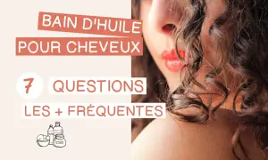Comment faire un bain d'huile pour cheveux : 7 questions fréquentes sur ce soin capillaire. Illustration d'ingrédients naturels.