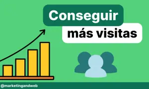 Gráfico de barras ascendente y siluetas de personas. ¡Estrategias para atraer visitas a mi web y hacerla crecer!