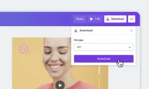 Jak zrobić GIF ze zdjęcia? Wybierz typ pliku GIF i kliknij "Download".