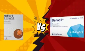 Porównanie leków: Nebbud i Benodil, oba zawierają budesonid 0,25 mg/ml w zawiesinie do nebulizacji.