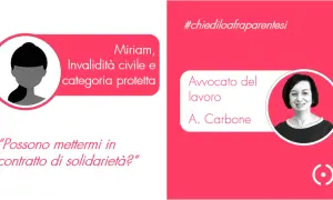Miriam, con invalidità civile e categoria protetta, chiede informazioni sui diritti delle categorie protette sul lavoro. L'avvocato A. Carbone risponde.
