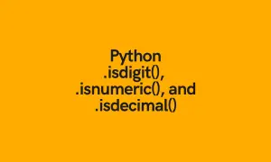 Python : isdigit(), isnumeric(), et isdecimal() pour vérifier les nombres.