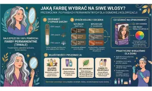 Jak farbować siwe włosy? Przewodnik po farbach permanentnych. Wybierz odcień, sprawdź opakowanie i ciesz się trwałym kolorem.