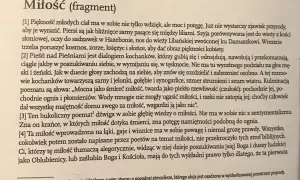 Fragment "Miłości" Anny Kamińskiej. Pieśń nad Pieśniami jako dialog kochanków, opis miłości silnej jak śmierć i ogień.