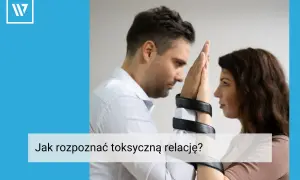 Para spięta kajdankami, symbolizująca toksyczną relację. To, co zaboli faceta, to utrata wolności i kontroli.