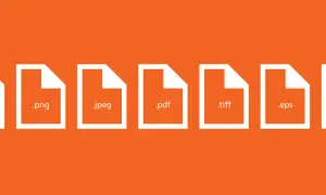 Icone di file con diverse estensioni immagini: .raw, .png, .jpeg, .pdf, .tiff, .eps, .svg.