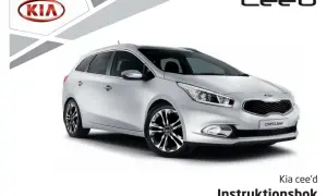 Instruktionsbok för Kia cee'd. Här visas bilens lyftpunkter för säker hantering.