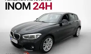 Mörkgrå begagnad BMW 1-serie, hemleverans inom 24h i Sverige.
