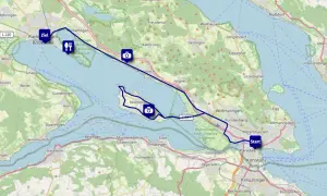 Rennradtour am Bodensee: Start in Konstanz, über Reichenau und Ziel am Radolfzeller See.