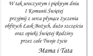 Komunia: Jakie życzenia wzruszą dziecko i rodziców?