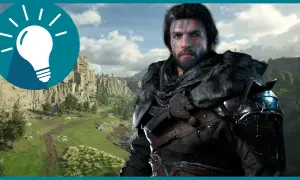 Krieger mit Gesichtsbemalung vor einer Berglandschaft. Informationen zur crimson desert release date.