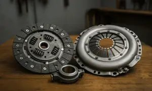 Pièces d'embrayage pour un véhicule diesel. La durée de vie embrayage diesel dépend de l'entretien.